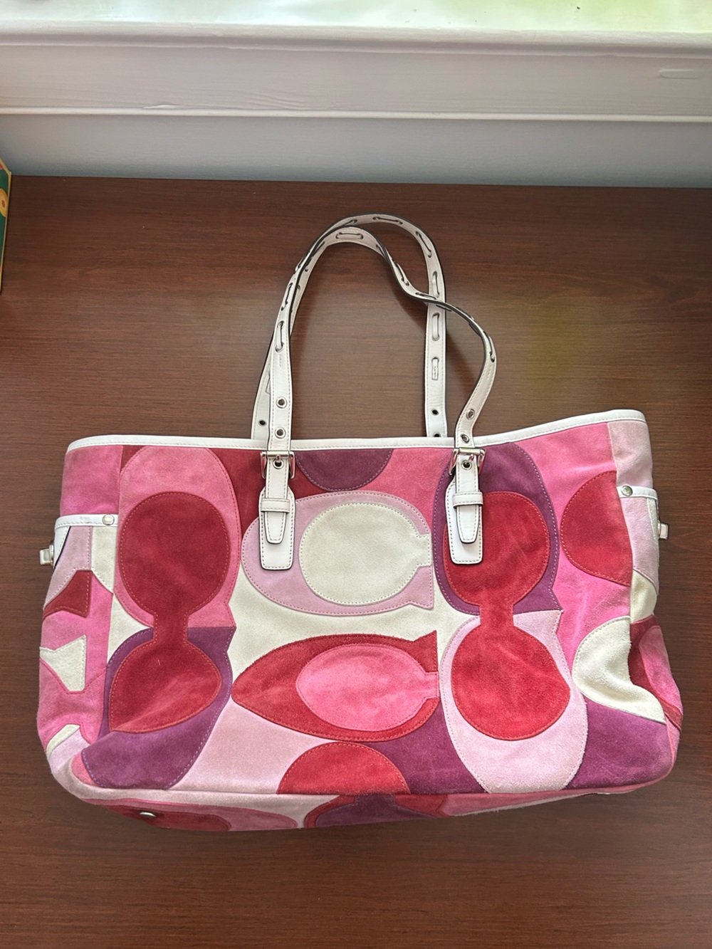 Y2K Coach Pink Suede Optic Tote - Picture 3 of 10